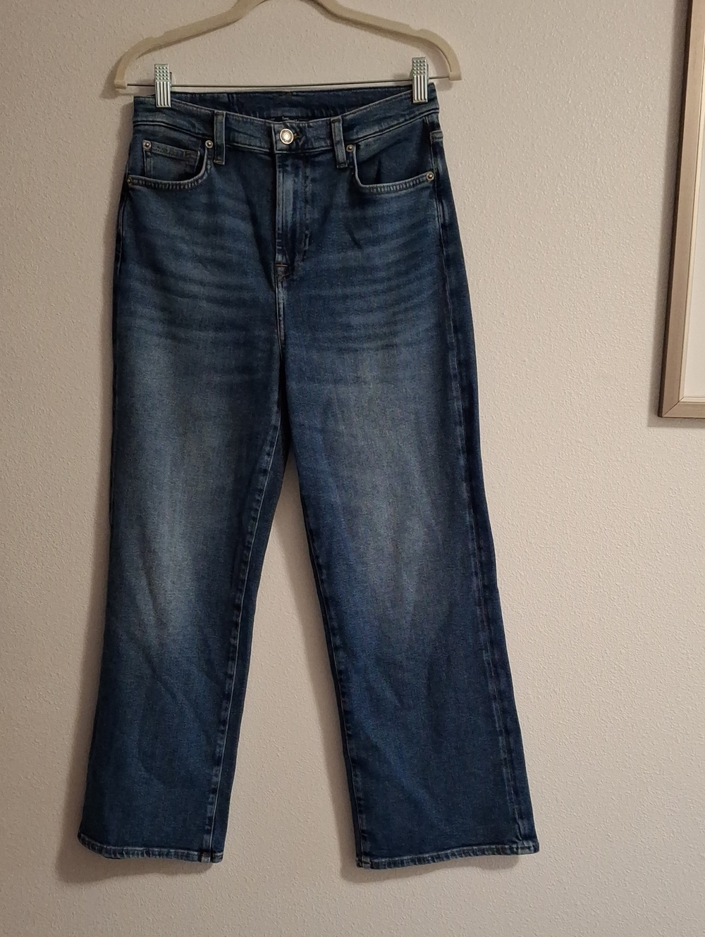 Splendid High-Rise Straight Ankle Jeans In Medium Blue Wash